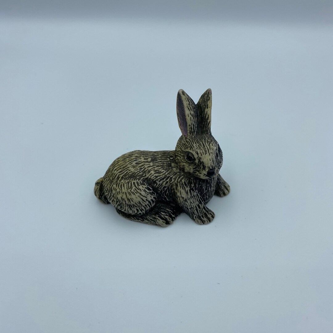 Soapstone Bunny Rabbit Figurine Vintage Carved Soapstone Bunny Gray ...