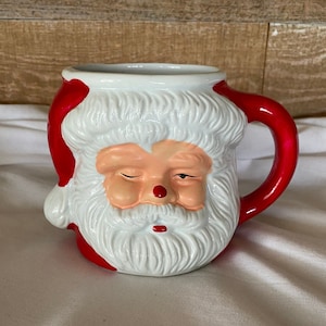 Josef Originals Vintage Santa Claus Ceramic Head Mug Korea & Santa Mug  Japan