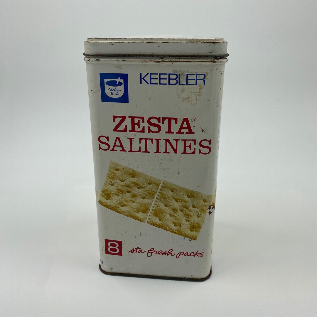 Keebler Zesta Saltines Crackers Tin Kitchen Rich Crackers Etsy