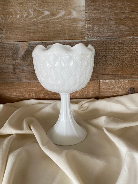 Milk glass diamond pattern Clearance