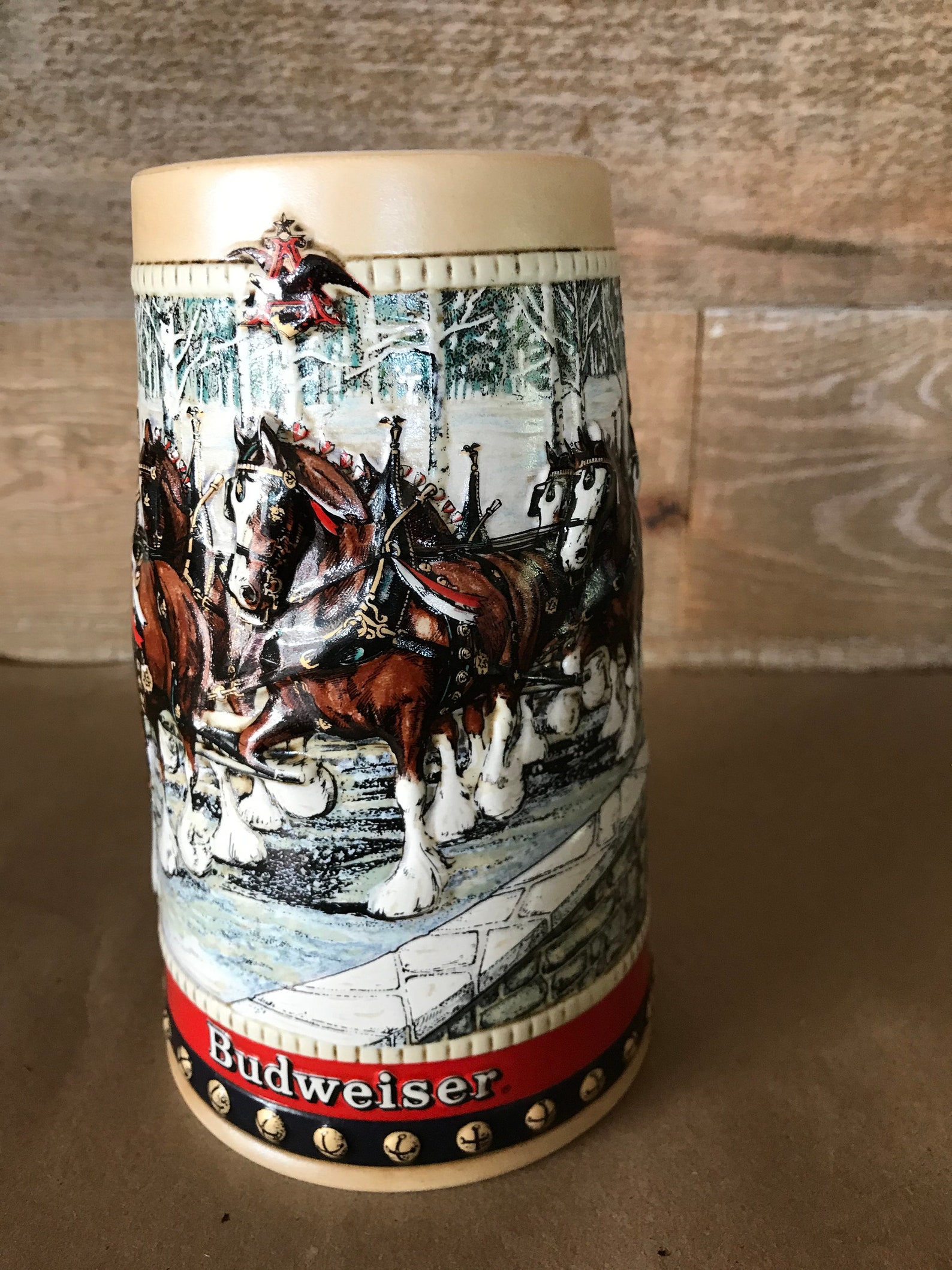 Budweiser Beer Stein 1988 Beer Mug Anheuser Busch Vintage Etsy