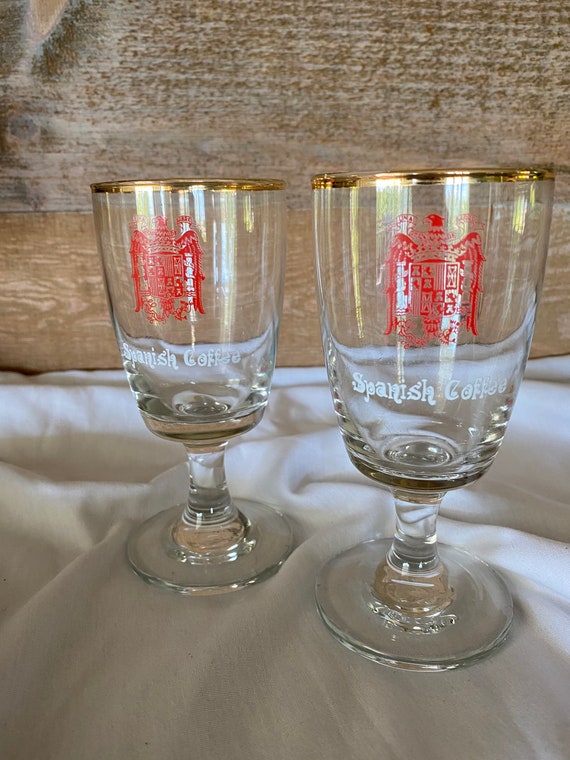 Spanish Coffee Liqueur Glass Set of Two Spanish Coffee Brand