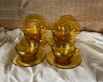MIRTONICS Pack of 1 Glass cup plate set of 6 glass tea cup set of