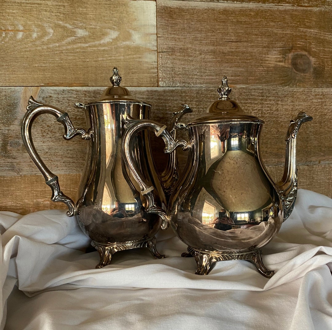 Silver Tea Pot and Coffee Pot Vintage International Silver Etsy