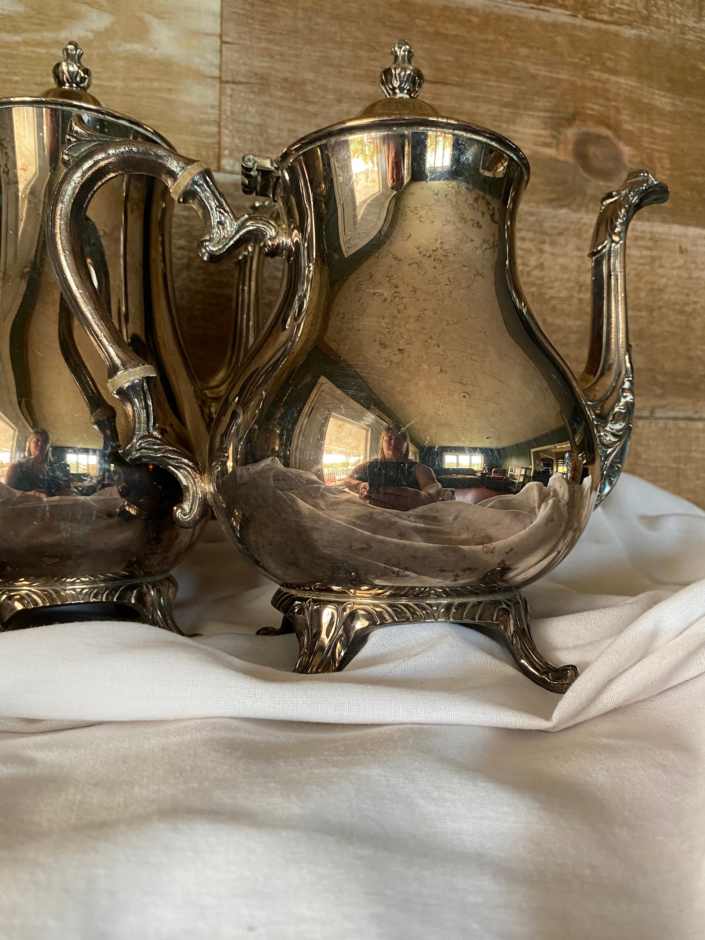 Silver Tea Pot and Coffee Pot Vintage International Silver Etsy