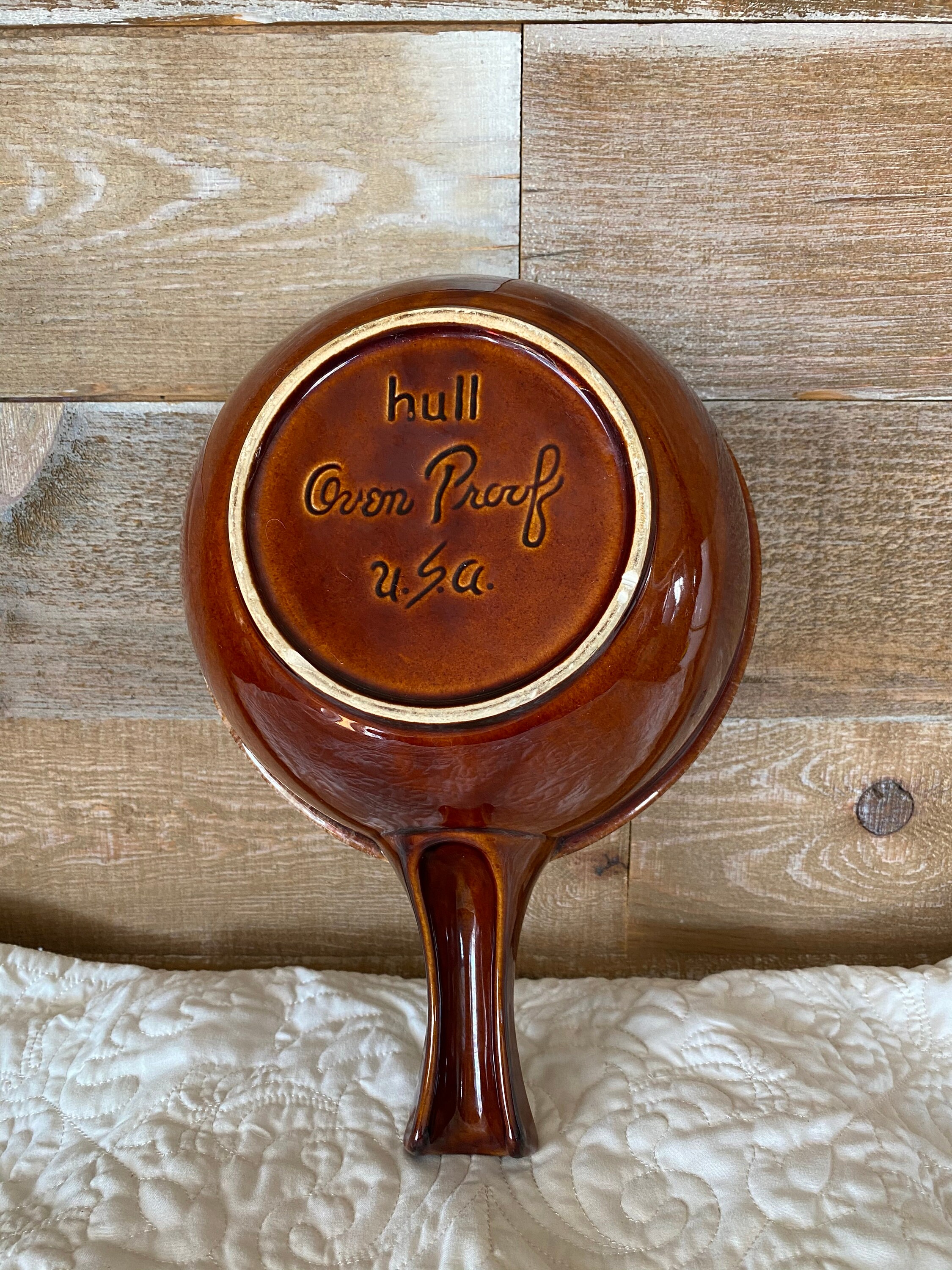 Hull Pottery Large Brown Drip Cooking Pot Hull Oven Proof USA Etsy