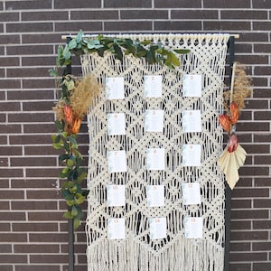Wedding Macrame Table Assignment Wall Hanging