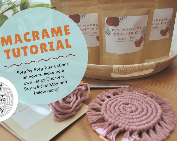 DIY Macrame Coasters Kit | Tutorial