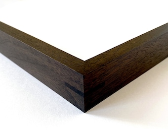 Black Walnut Frame / Custom Frame for Art Gallery /Thin Edge 1/2 inch Solid Walnut / minimalist / Handmade Modern diy