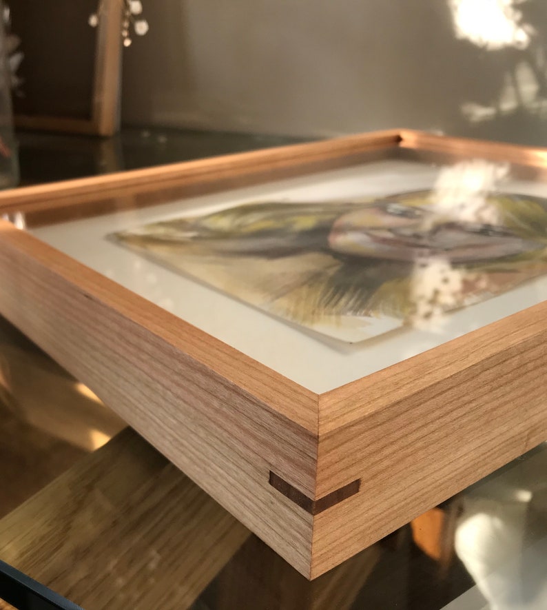 Wood Picture Frame With Spacer / Custom Shadow Box for Art Etsy