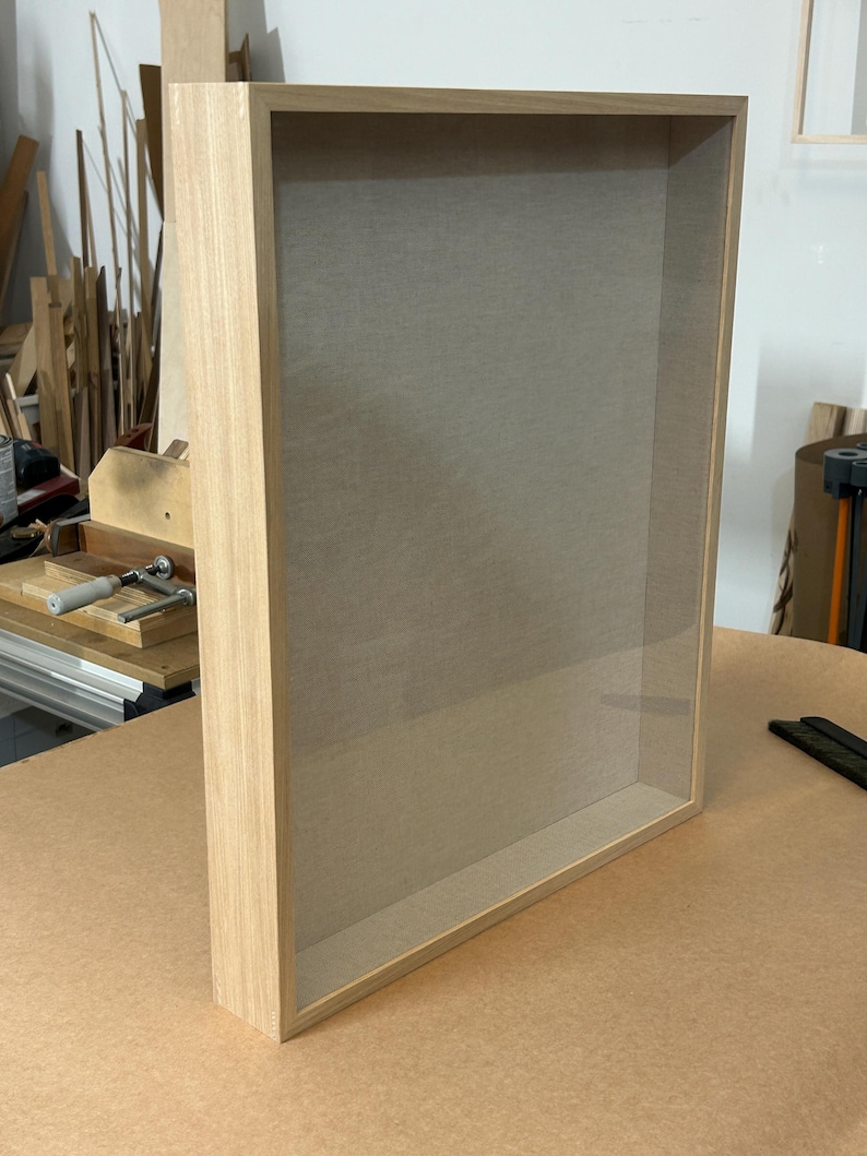 Oak Shadow Box Frame Extra deep with linen backing board