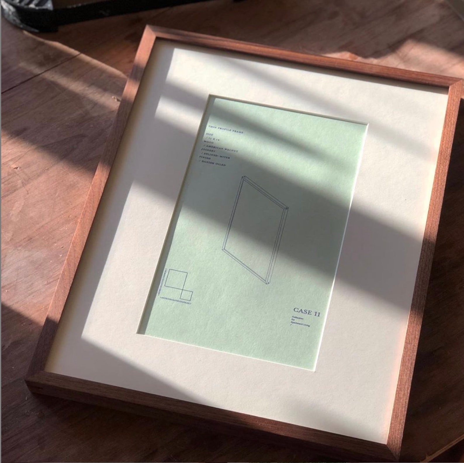 Wood Picture Frame / Custom Size for Art Gallery /thin Edge Etsy