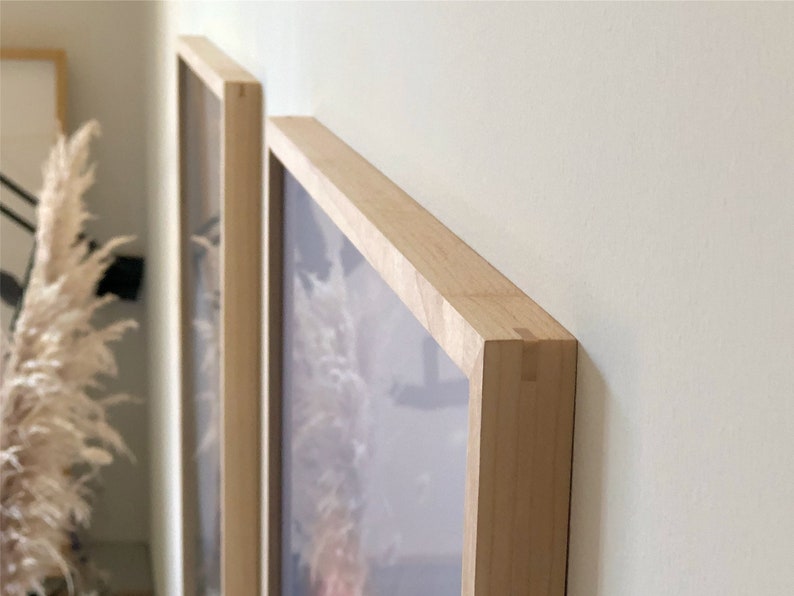 Gallery Frame Wood Picture Custom Size Thin Image 0