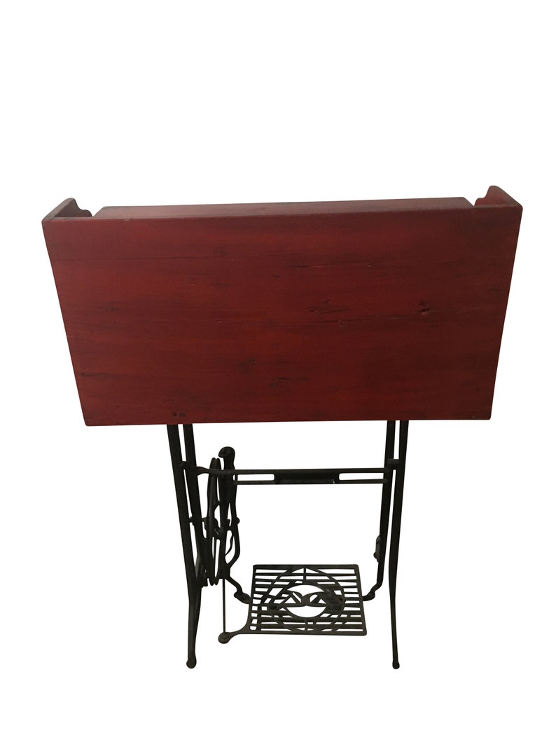 Reclaimed Teak Wood Cast Iron Sewing Machine Base Table With - Etsy
