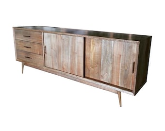 Mid-Century Modern Credenza Cedar Media Console, Buffet