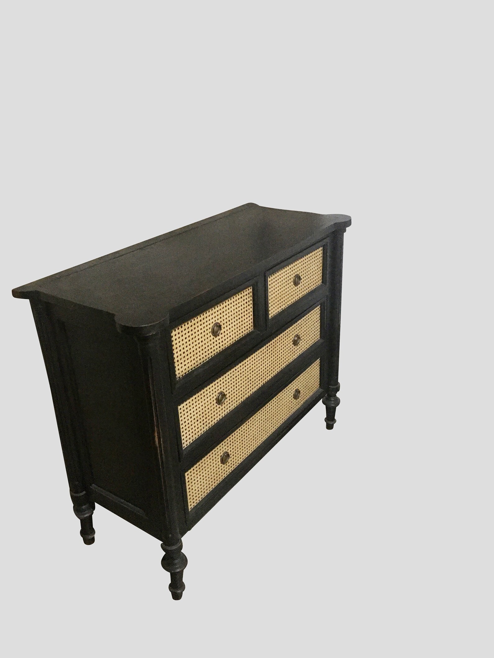 Solid Wood Woven Rattan Dresser Handmade Etsy