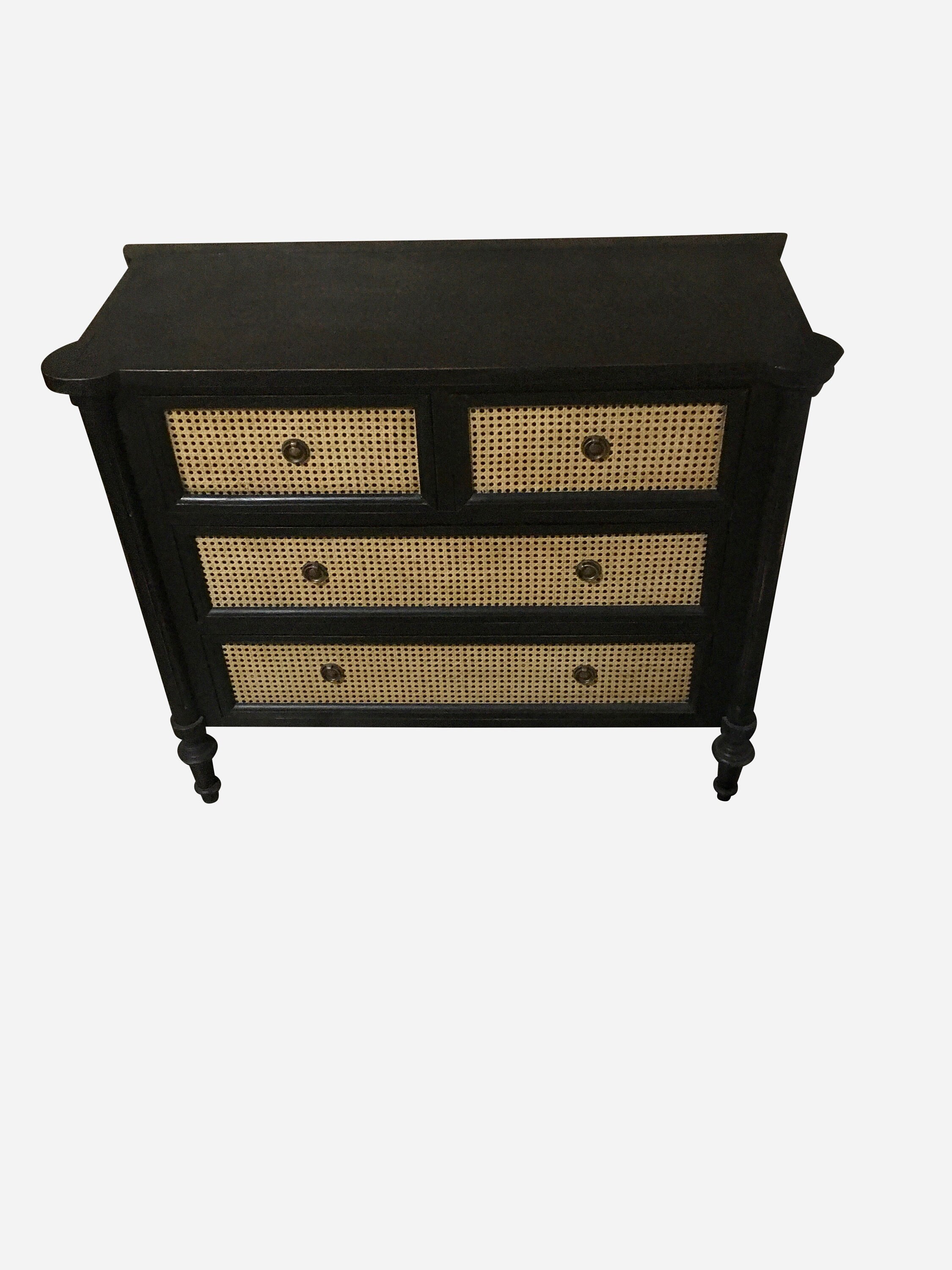 Dresser | Solid Wood | Woven Rattan | Handmade | Black Dresser - Etsy Dresser | Solid Wood | Woven Rattan | Handmade | Black Dresser - Etsy