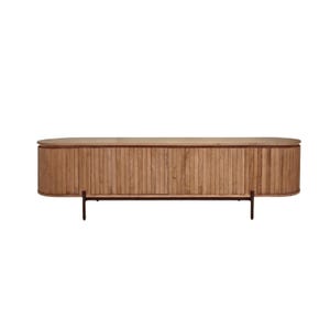 71&quot; Solid Wood Media Console: Mid Century Modern Scandinavian TV Stand