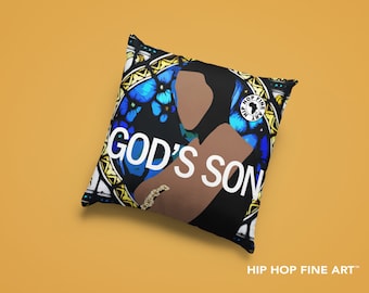 God's Son,  Hip Hop Home Décor, Designer Throw Pillow
