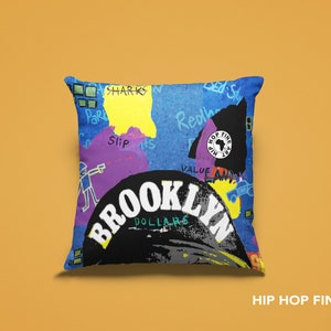 Brooklyn B,  Hip Hop Home Décor, Designer Throw Pillow