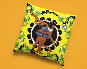 Kemetic Angles,  Hip Hop Home Décor, Designer Throw Pillow