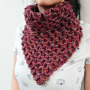 Dragon Scale Crocodile Stitch Crochet Handmade Cowl