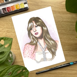 TWICE Mina (Mina Myoi) A5 Watercolour Print 트와이스