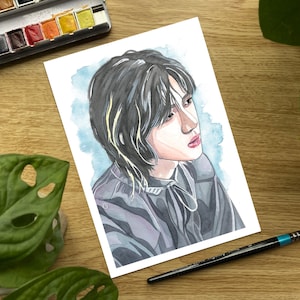Choi Beomgyu A5 Watercolour Print |  투모로우바이투게더  범규 Fanart