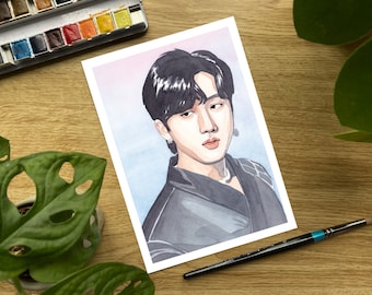 Stray Kids Changbin Watercolor Portrait Print - SKZ Fanart A5