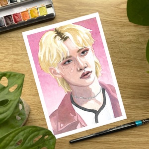 STRAY KIDS Felix A5 Watercolour Print - SKZ Stray Kids Fanart 스트레이 키즈
