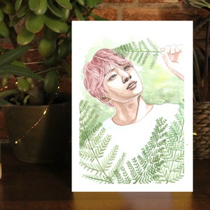 BTS JK (Jeon Jungkook) x Nature A4 Watercolour Print Fanart