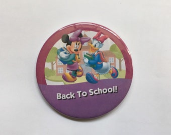 Back To School Minnie and Daisy Celebration Button