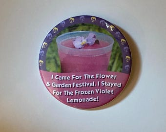 Frozen Violet Lemonade Celebration Button