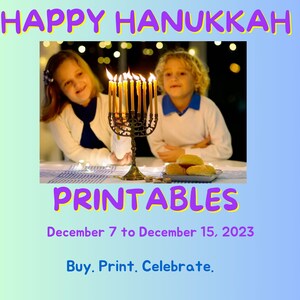 Jewish Hanukkah Blessings and Prayers Flashcards.  Hebrew Blessings, Transliterated and Translated in English.  Songs, jokes and more.