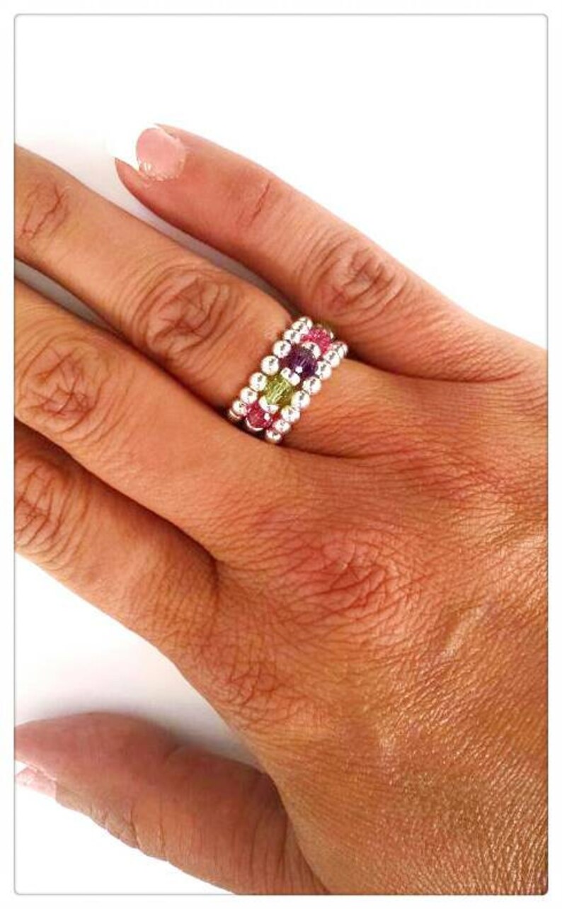 swarovski crystal birthstone rings