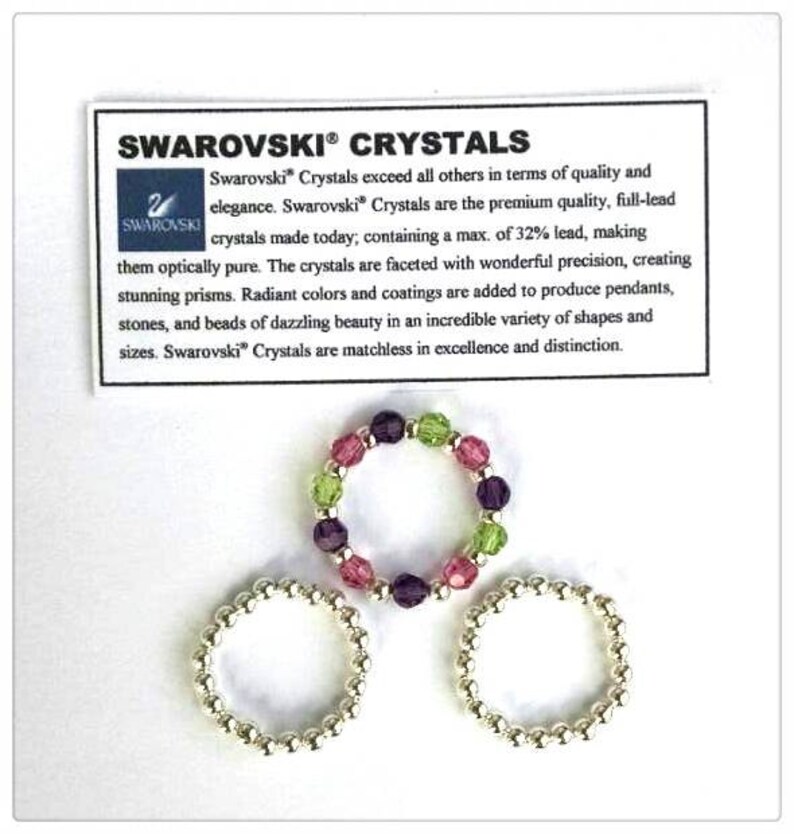 swarovski crystal birthstone rings