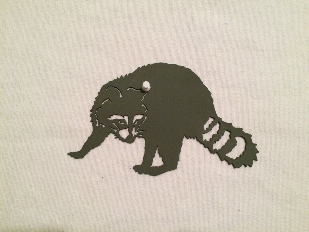 Metal Racoon Panel Walking Raccoon Metal Wall Art - Etsy