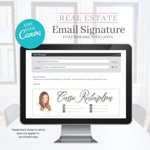Email signature, real estate template, real estate agent email, realtor, email marketing, signature, canva template, real estate marketing