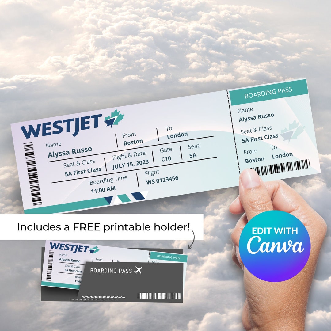 Boarding Pass, Plane Ticket, Airplane Ticket, Surprise Trip, Airplane