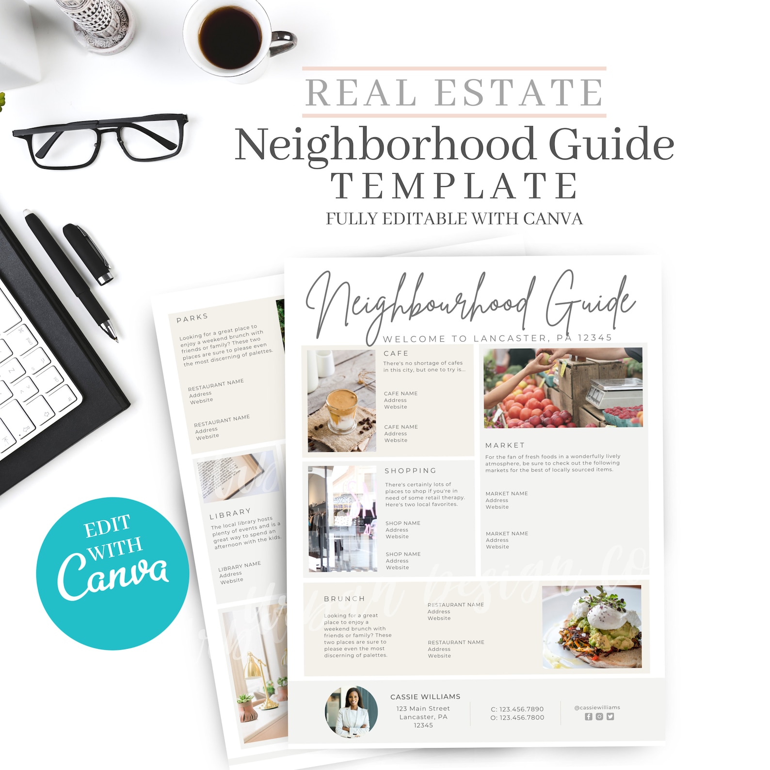 Neighborhood Guide, Real Estate Neighborhood Guide, Flyer, Real Estate