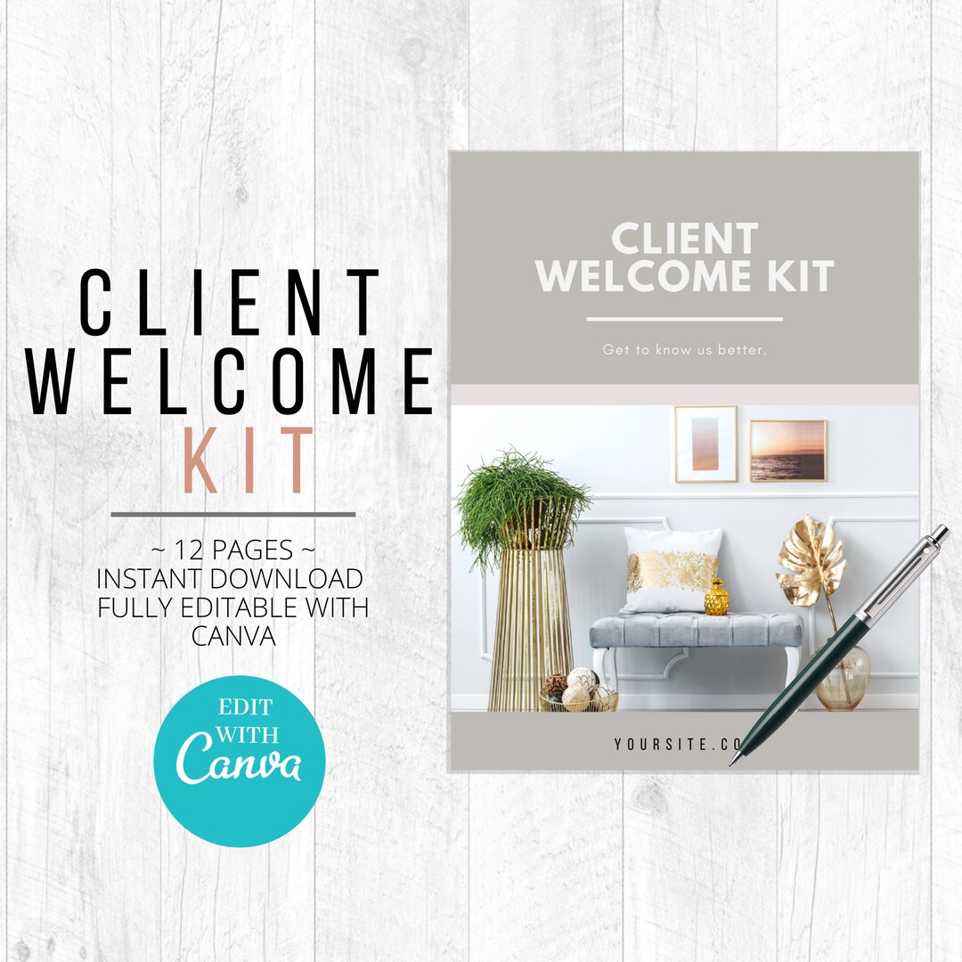Client Welcome Kit Welcome Kit Template New Client Editable - Etsy