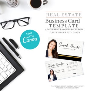 Business Card, Real estate business card, Realtor business card, Real estate marketing, Realtor marketing tools, Canva editable, template