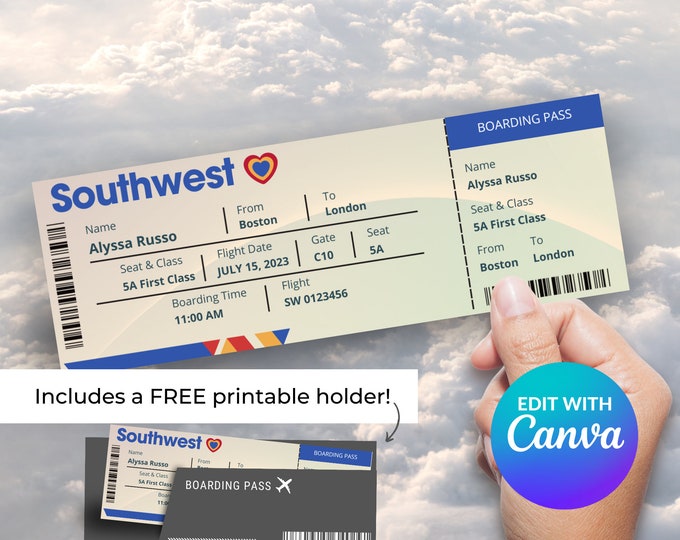 Boarding Pass, Plane Ticket, Airplane Ticket, Surprise Trip, Airplane