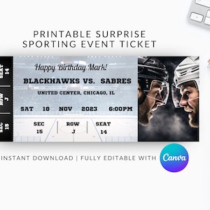 Überraschungs-Hockey-Spielkarte, druckbare Sport-Überraschungskarte, Hockey-Überraschungskarte, druckbare Hockeykarte, Hockey-Karte,