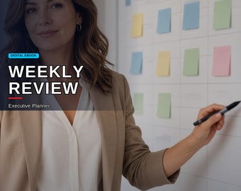 Executive Weekly Review Planner Printable | Priority Matrix Meeting Agenda Project Status Undated PDF