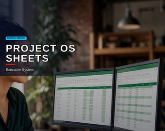 Executive Project Operating System Google Sheets CSV | Pipeline Scorecard Risk Capacity PDF Guide