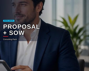 Consulting Proposal Template & Statement of Work SOW | Pricing Options Change Order PDF Pack