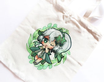 Anime Kawaii Nahida Genshin Impact Canvas Polyester Tote Bag Shopping Bag Grocery Bag Kusanali Sumeru