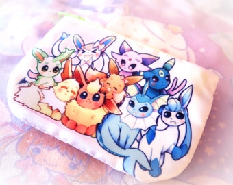 Pokemon Eeveelution Coinpurse Pouch Cosmetic Bag Kawaii Anime Vaporeon Sylveon Umbreon