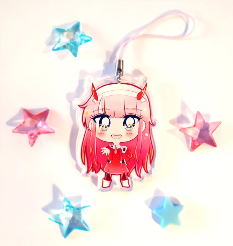 Darling in the Franxx 02Zero Two Clear Acrylic Charm